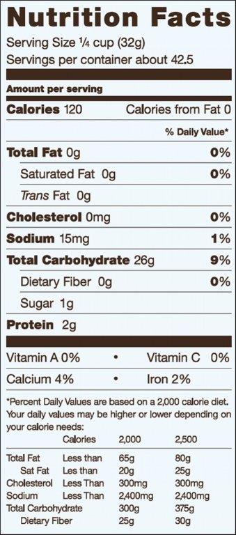 1 4 Cup Flour Nutrition Nutrition Pics 1 4 Cup Flour Nutrition Nutrition Pics